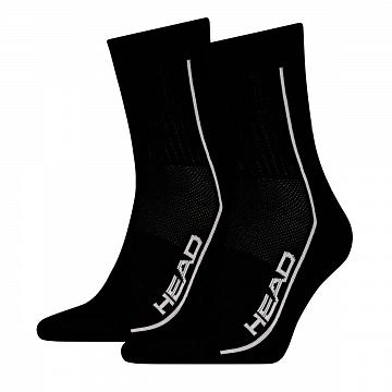 Head Tennis Performance Short Crew Socks 2P Black